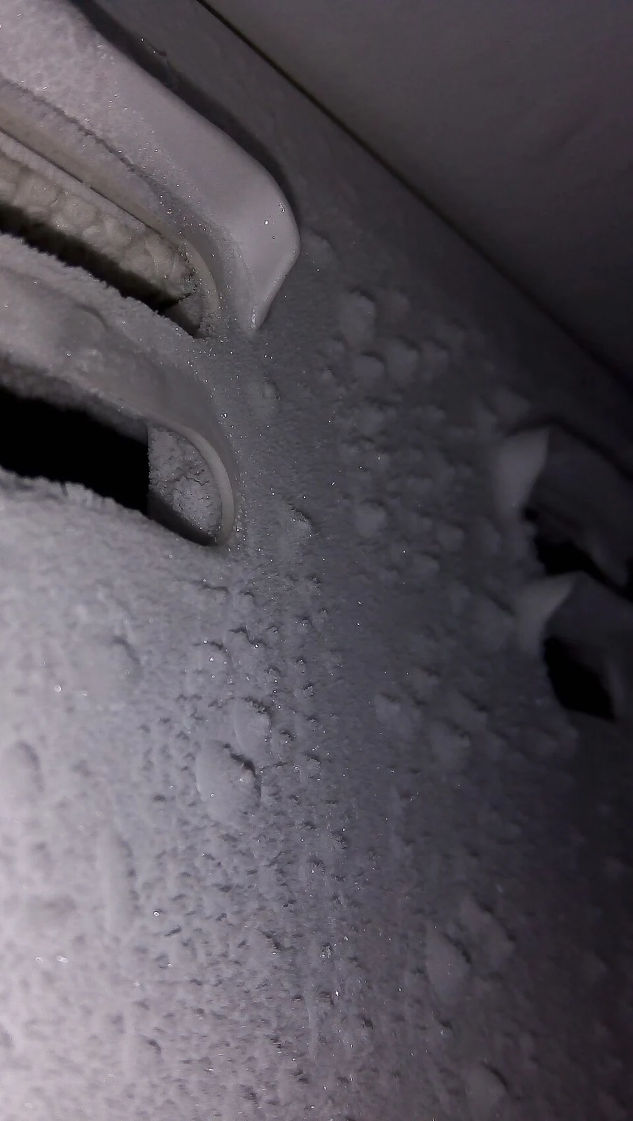 Freezer frost buildup | Fremont Hills refrigerator repair Frost buildup on a freezer interior and vent